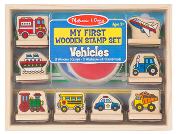 My First Wooden Stamp Set - Vehicles